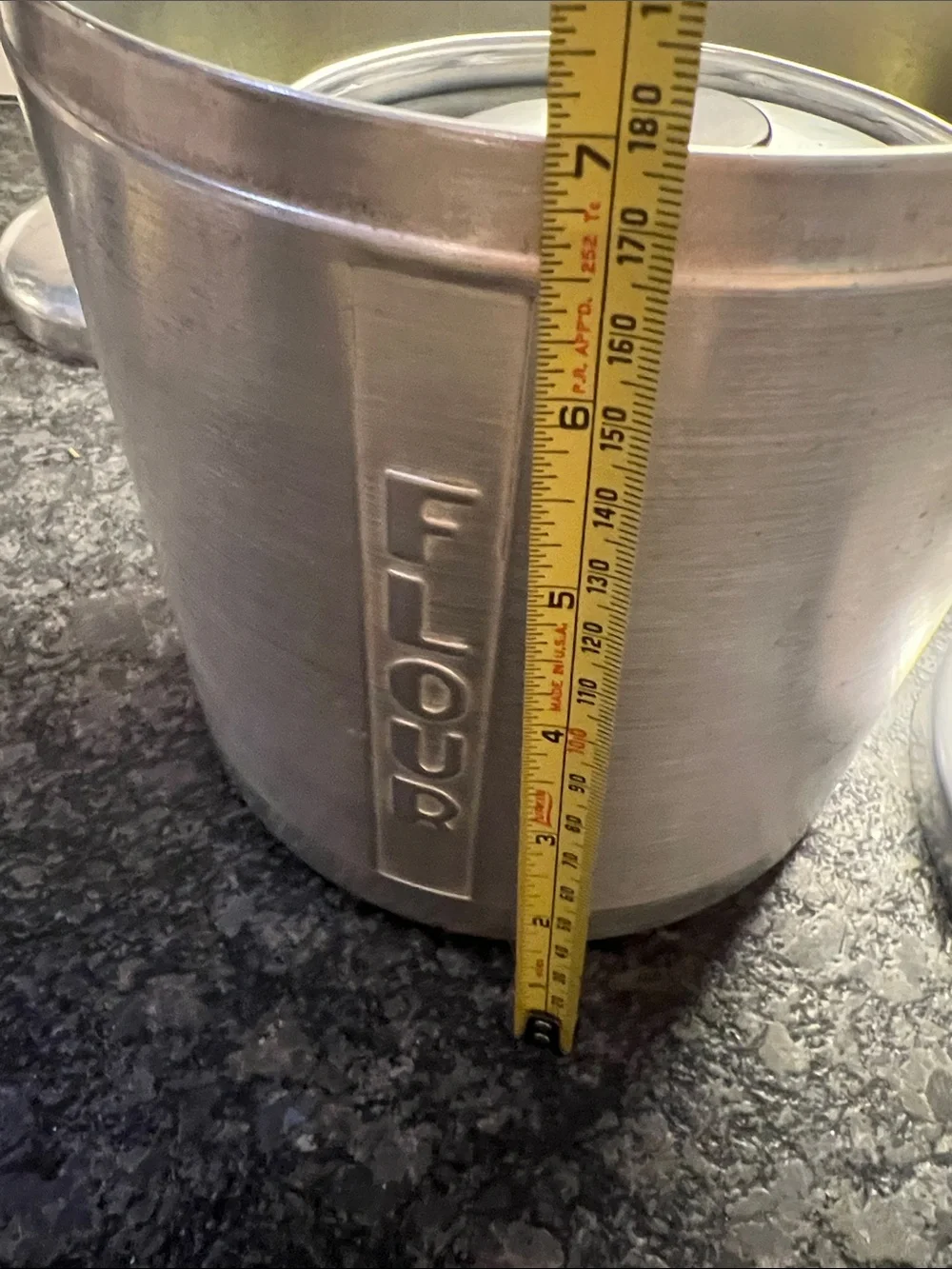 Vintage Aluminum Flour, Coffee & Tea Canister Set with free vintage scoop